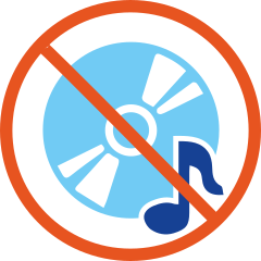 Interdiction diffusion CD, DVD, Blue-Ray...